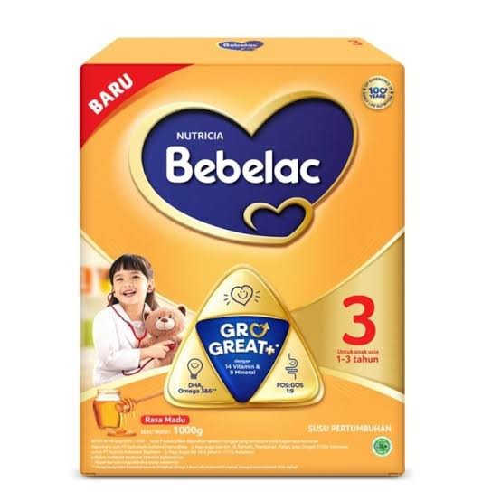 

Bebelac 3 Grogreat+ Susu Bubuk Pertumbuhan Anak Madu 1 kg