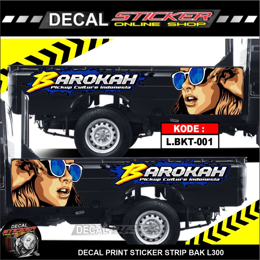 STIKER BAK SAMPING PICKUP L300 STICKER DECAL GAMBAR VARIASI DECAL PRINT KEREN