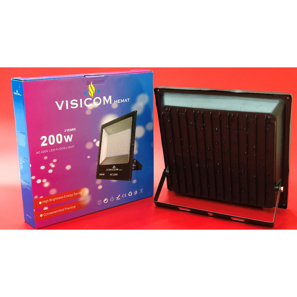 Lampu Sorot LED Flood Light AC 220V 200 Watt Green Hemat Visicom