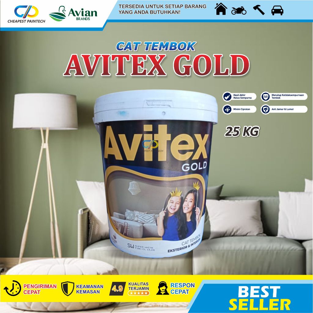 AVITEX GOLD SW SUPER WHITE 25 KG dan PUTIH SALJU 905