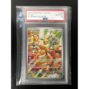EEVEE IR PSA 10 ILLUSTRATION RARE POKEMON CARD ENGLISH KARTU TCG TWILIGHT MASQUERADE