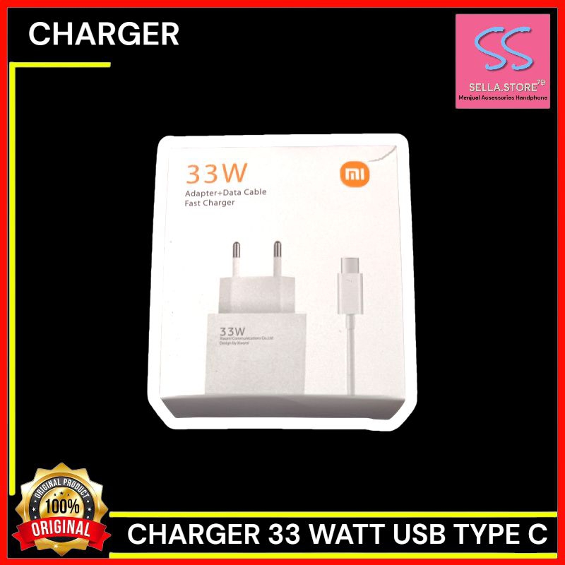 Charger XIAOMI 33 Watt Redmi Note 9 Pro Note 10 Note 10 Lite 10 Pro Type C Turbo Charge