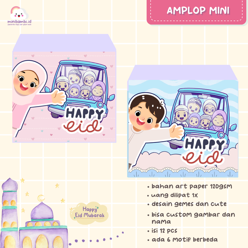 

Amplop Lebaran Mini Desain Lucu Gemas dan Premium Angpao THR Idul Fitri
