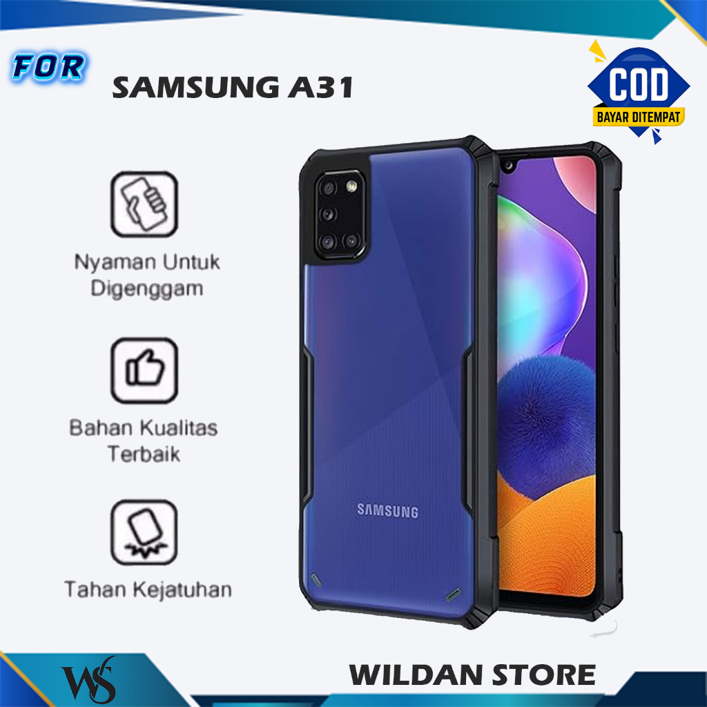 Case Samsung Galaxy A31 Shockproof Bumper Transparan TPU  Soft Case Belakang Premium