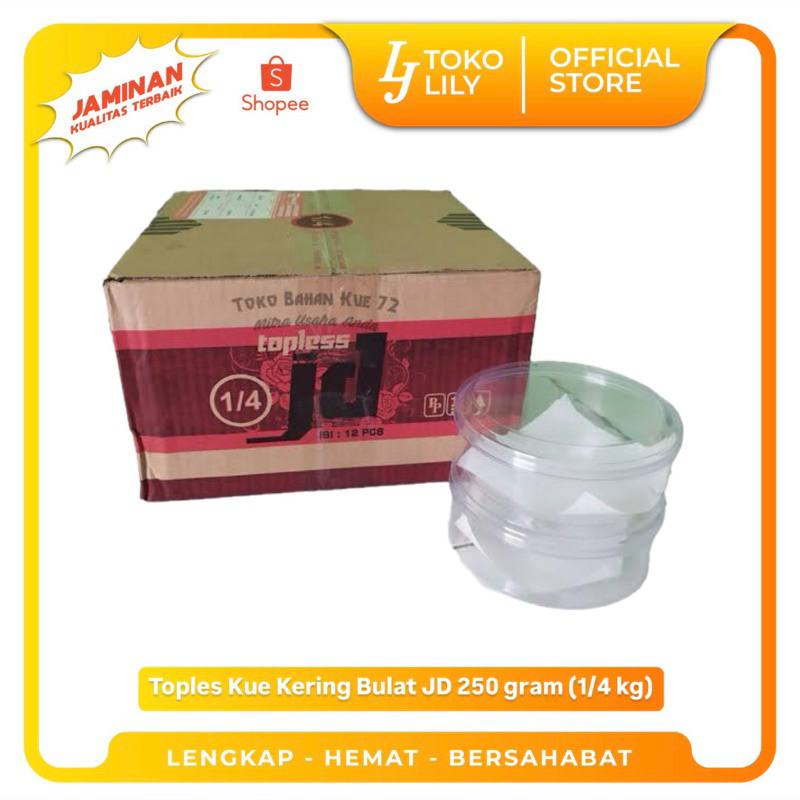 Toples Kue Kering Bulat JD 250gr (1/4 kg) Merk JD