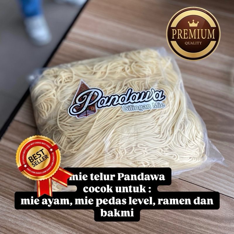 

PANDAWA mie mentah (1kg) Kenyal untuk mie ayam gacoan bakmi ramen