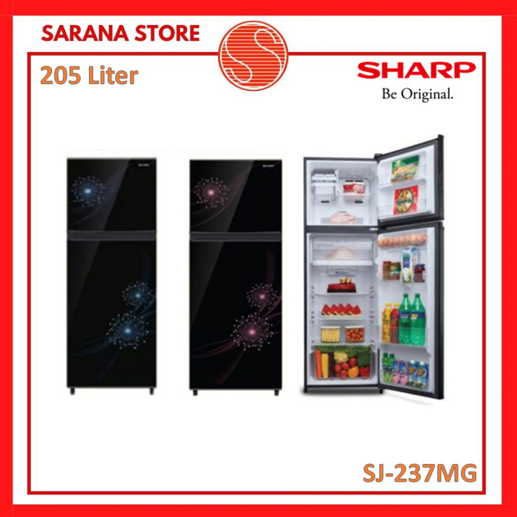 SHARP Kulkas 2 Pintu SJ-237MG 205 liter SJ237MG SJ237