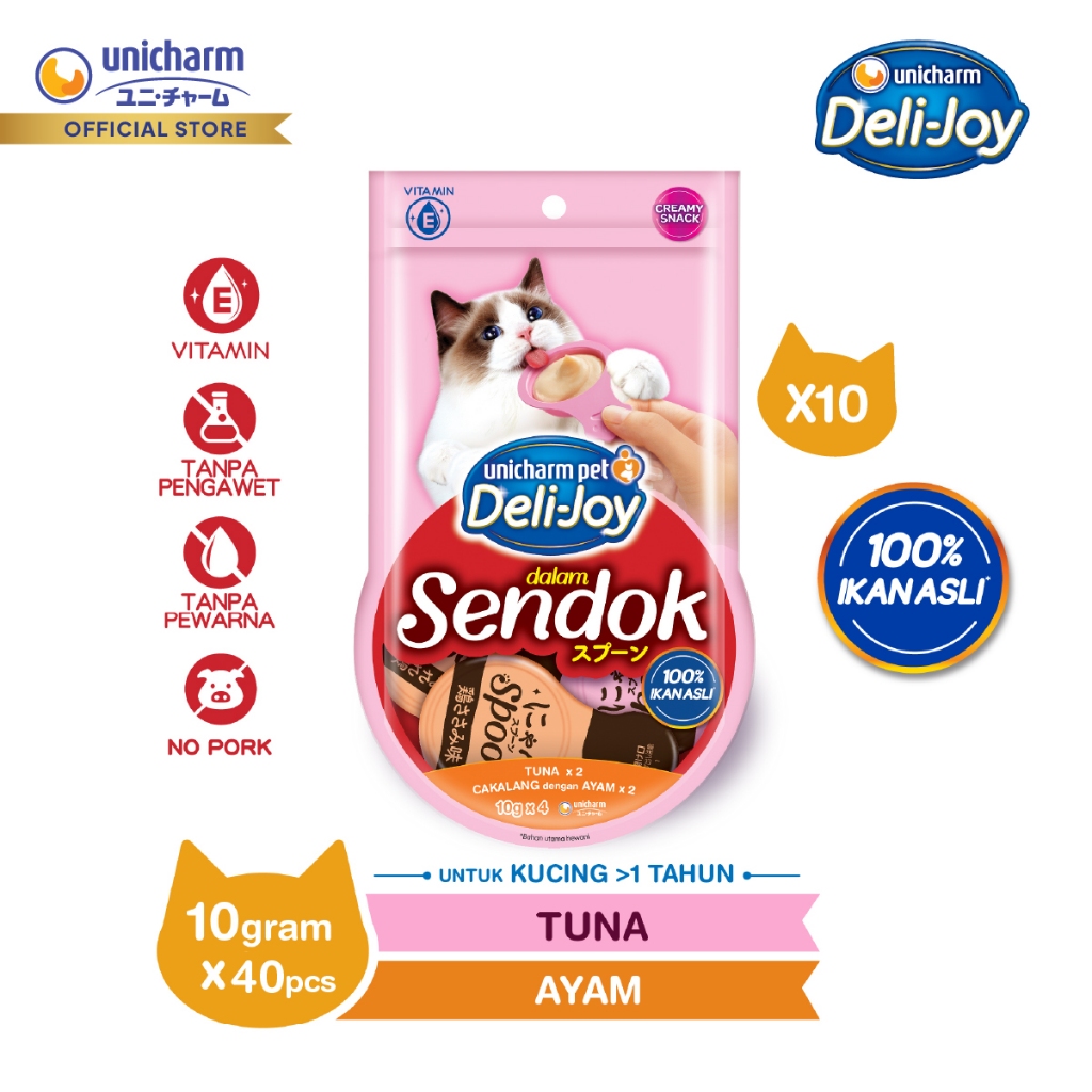 Deli-Joy Sendok Tuna Cakalang Ayam 10gx4 - 10Packs