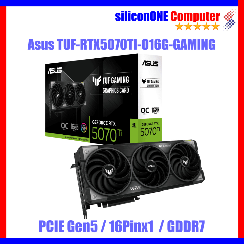 Asus TUF-RTX5070TI-O16G-GAMING RTX5070TI RTX5070 Graphics Card GDDR7 16GB