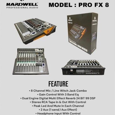 Mixer Audio 8 Channel Hardwell Pro FX 8 / Hardwell Pro FX8