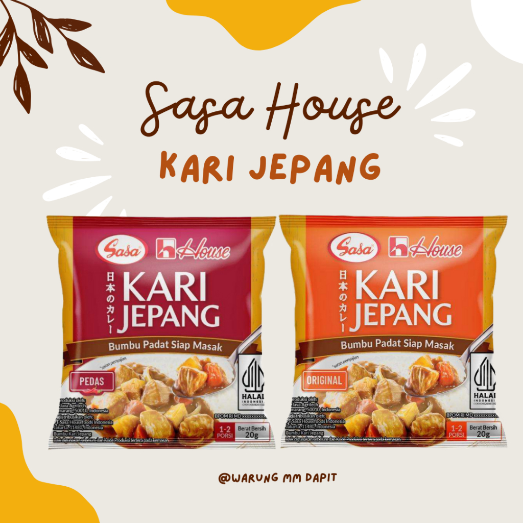 

SASA KARI JEPANG ORIGINAL PEDAS HOUSE 20 GR BUMBU PADAT SIAP MASAK