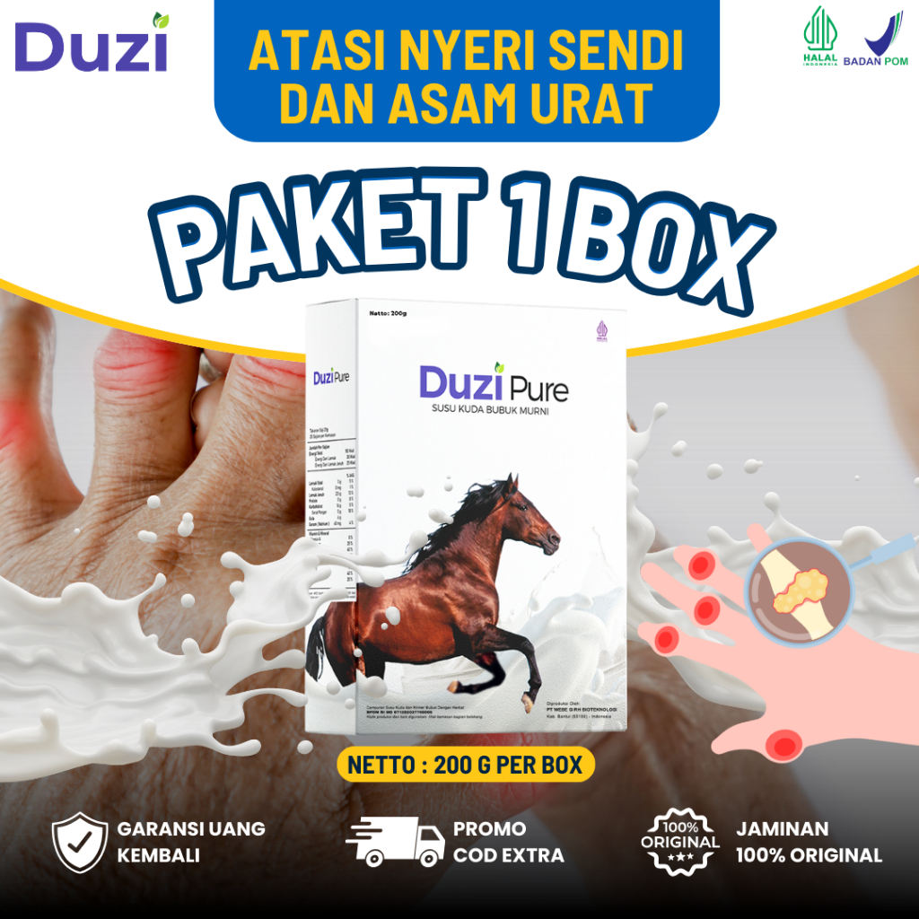 

SUSU DUZI PURE ORIGINAL 100% - OBATI ASAM URAT REMATIK SYARAF KEJEPIT SENDI KOLSTROL HIPRTENSI 1 BOX