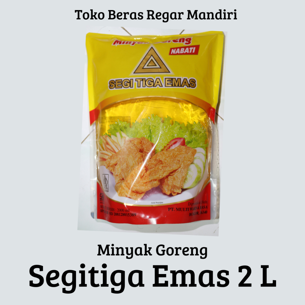 

Minyak Goreng Premium Segitiga Emas 2 l liter 1 Dus isi 6 pcs 2l