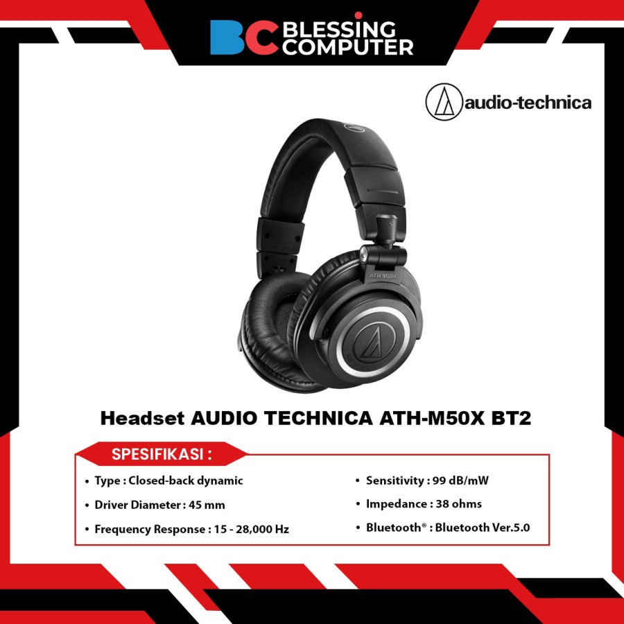 Headset AUDIO TECHNICA ATH-M50X BT2