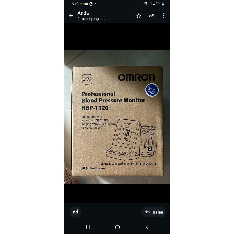 tensimeter omron HBP 1120