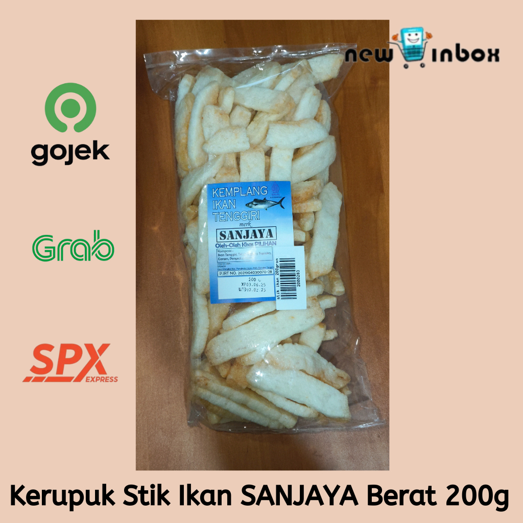 

Kerupuk Khas Asli Bangka Krupuk Kemplang Stik Stick ikan Tenggiri Goreng Sanjaya Halal