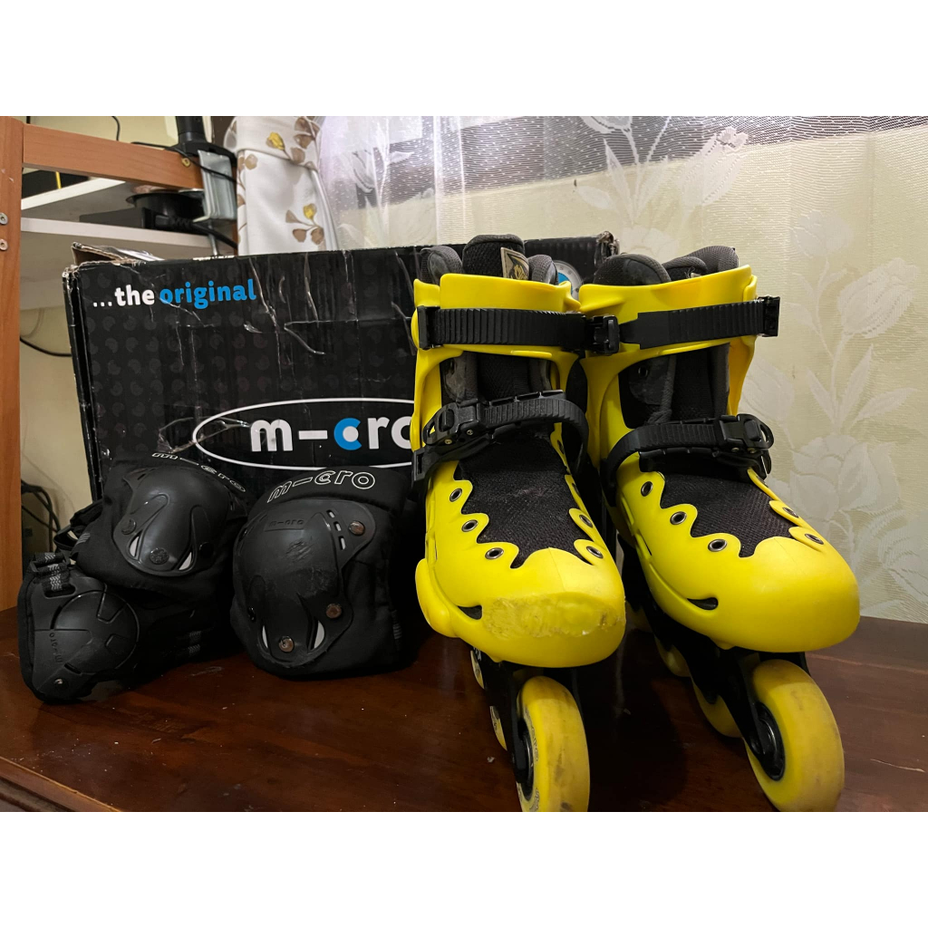 COD Bekas Sepatu Roda Anak dan Dewasa Inline Skate Pemula Micro (M-cro) MT-Plus Yellow - 40 41 42