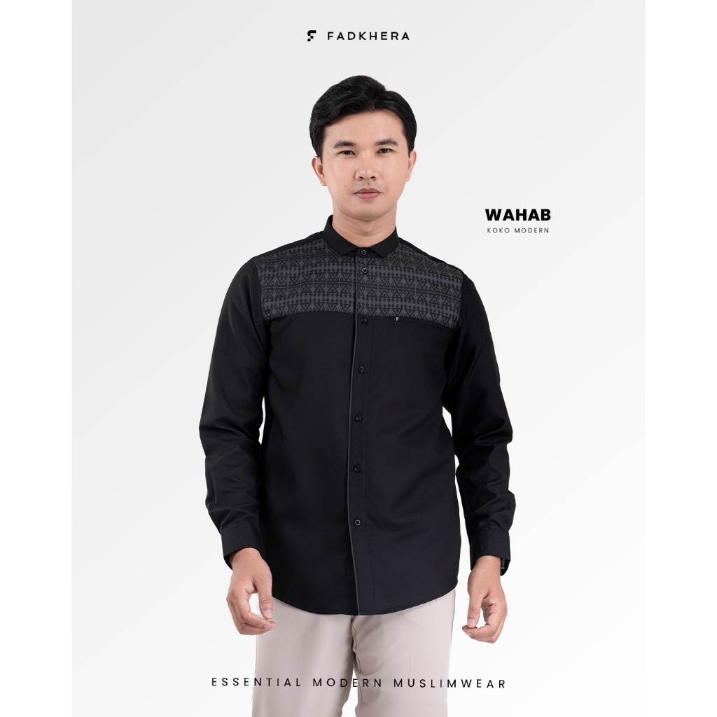Fadkhera Wahab Kemeja Koko Modern | Koko Santri | Kemeja Koko Pria | Koko Pria | Seragam Koko