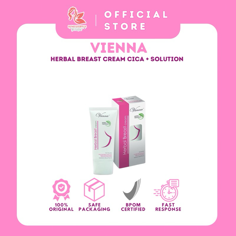 ❤️Bunoshopp28❤️ VIENNA Herbal Breast Cream Cica + Solution Krim Payudara 80ml | 30ml