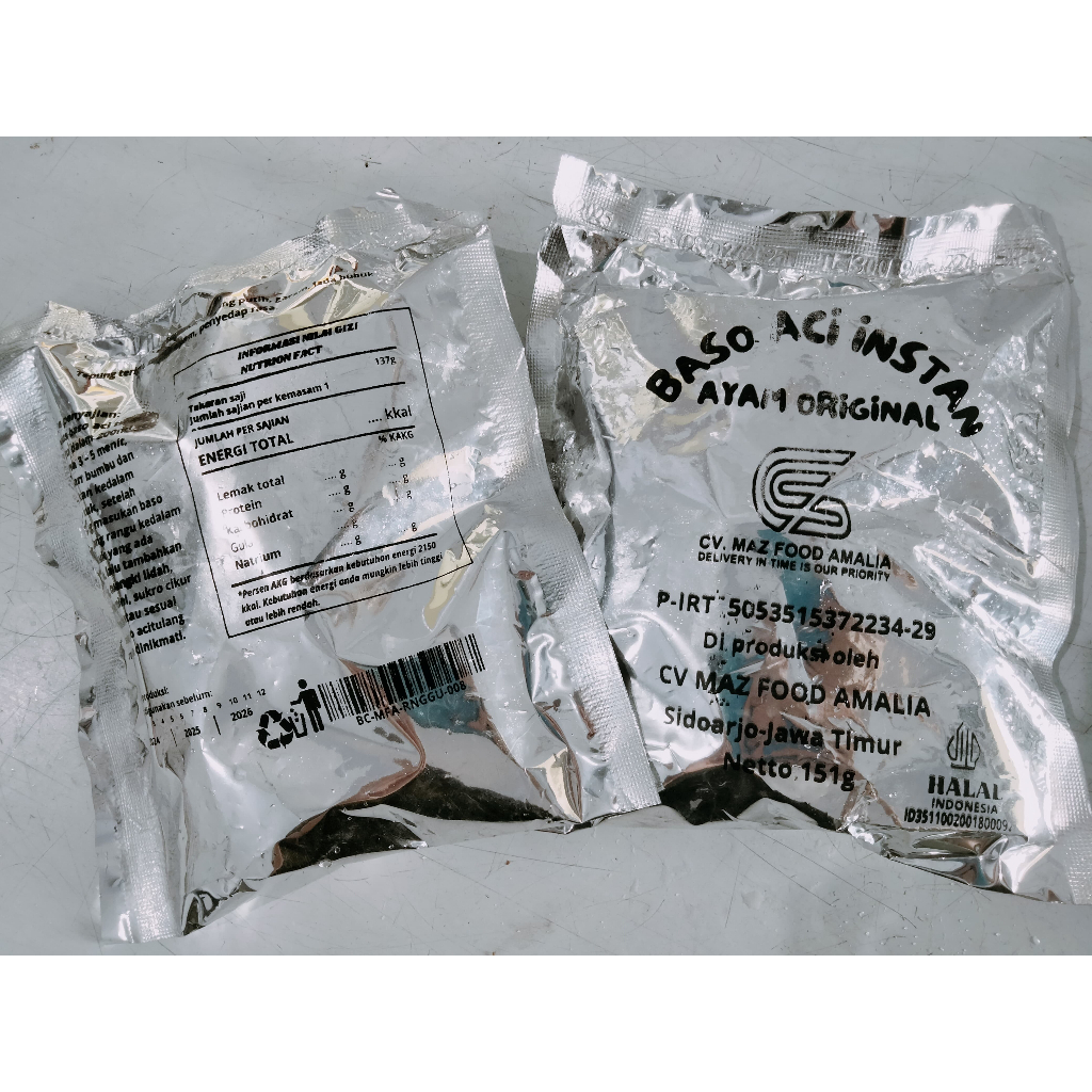 

PAKET 50 PACK BASO ACI INSTAN AYAM SUWIR ORIGINAL MAZFOOD HOMEMADE