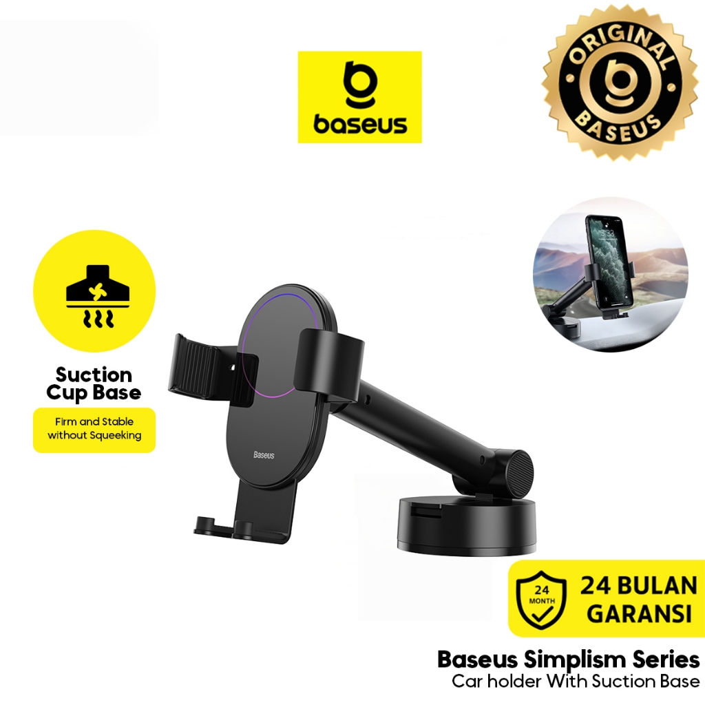 Baseus Holder Handphone Mobil Dashboard Simplism Gravity Car Mount Holder with Suction Base