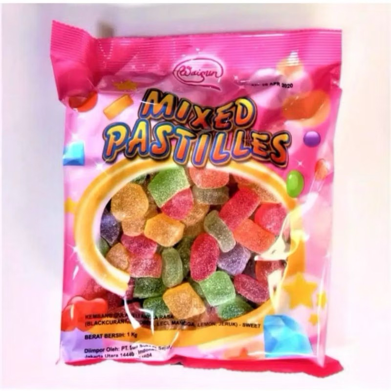

Permen Jelly Waisun (Mixed Pastilles Candy)-Jeli Aneka Rasa