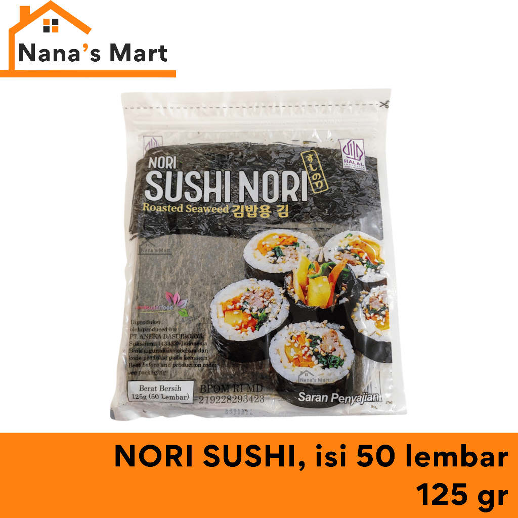 

NORI SUSHI isi 50 lembar ukuran 19x21cm/ Seaweed/ Kimbap/ Onigiri/ Kimbab