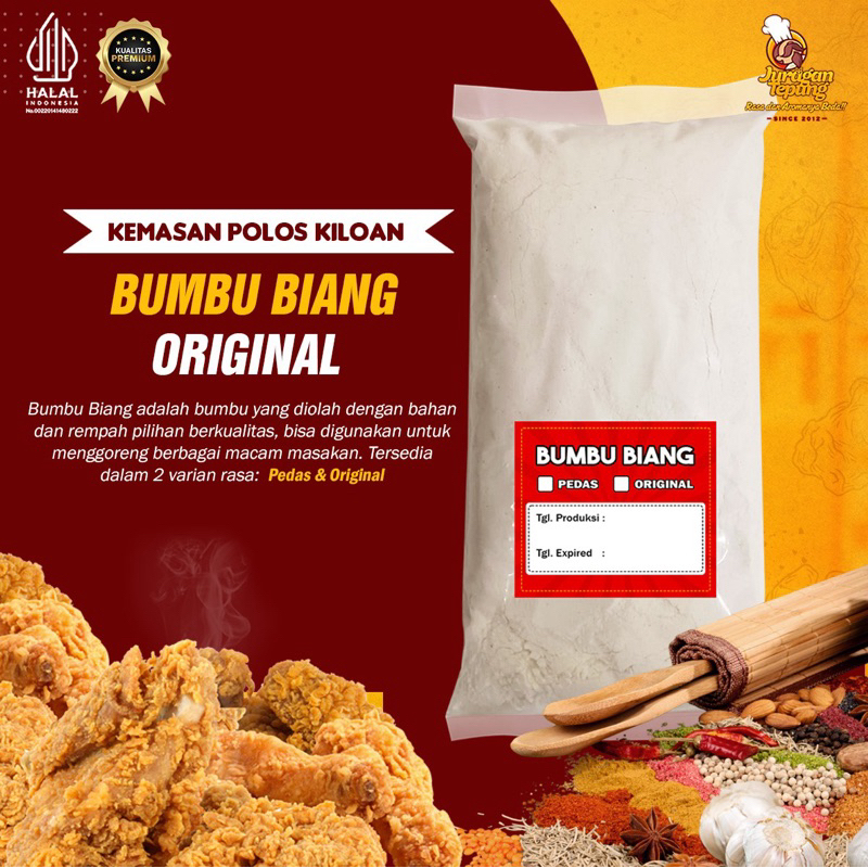 

BUMBU BIANG FRIED CHICKEN ORIGINAL KEMASAN POLOS