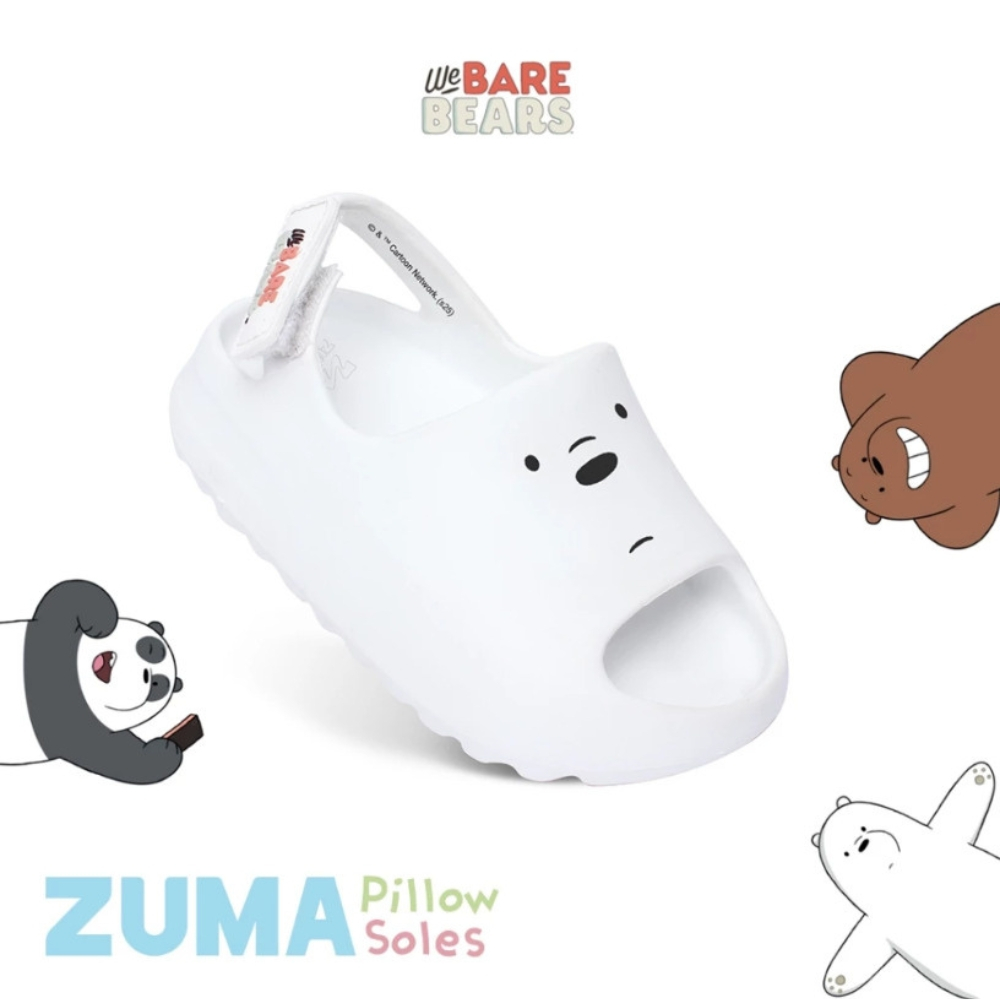 Zuma Sandals We Bare Bears - Baby White | Sandal Bayi | Sandal Anak | Sandal Zuma