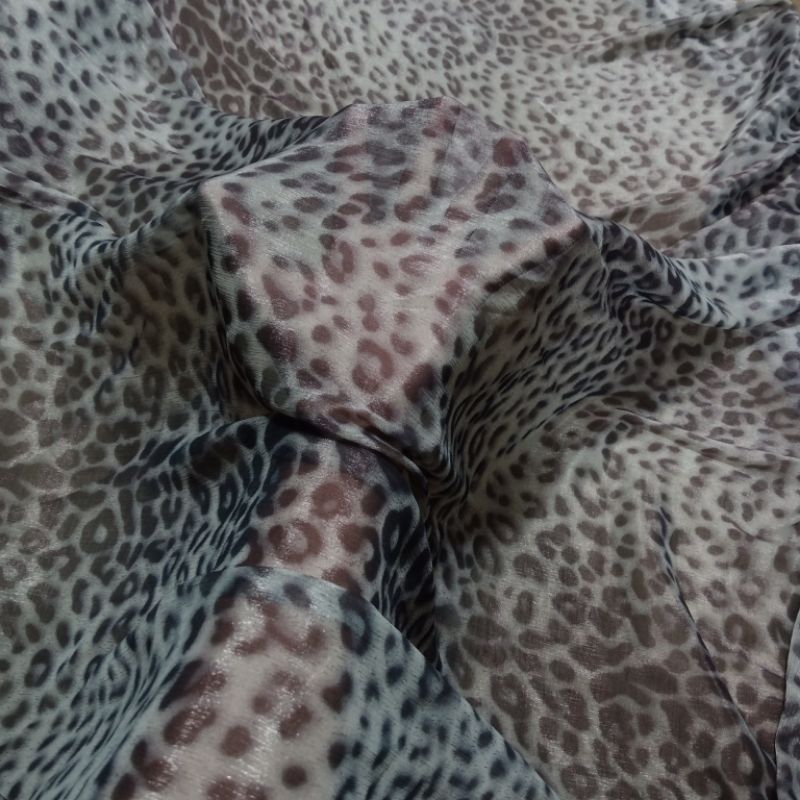 kain sifon motif leopard - kain sifon salju motif - kain sifon termurah - HARGA SPESIAL