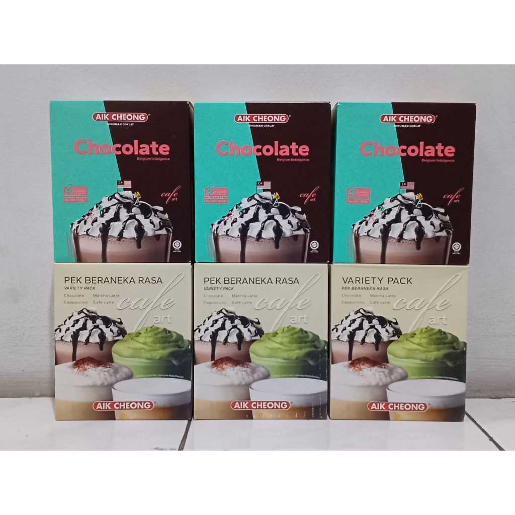 

Aikcheong Cafe Art Variety Pack Chocolate 4 Flavours X 3 Sachet