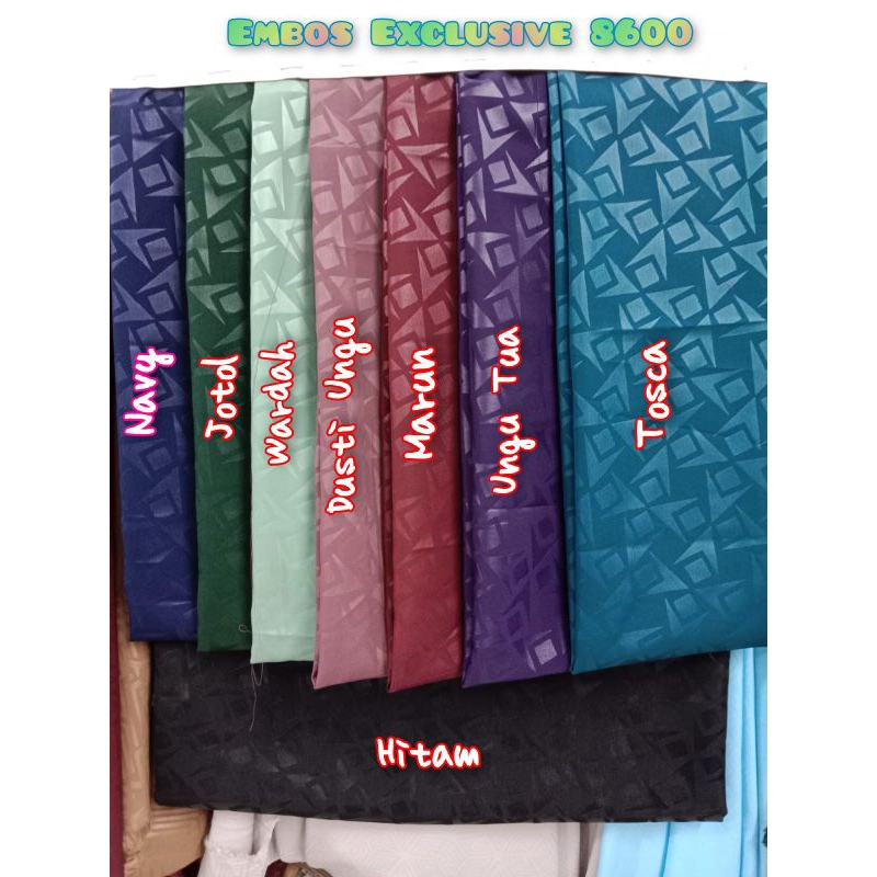 Kain Bahan Embos Exclusive 8600 Wolfis Embos Premium Woolpeach Embos Original