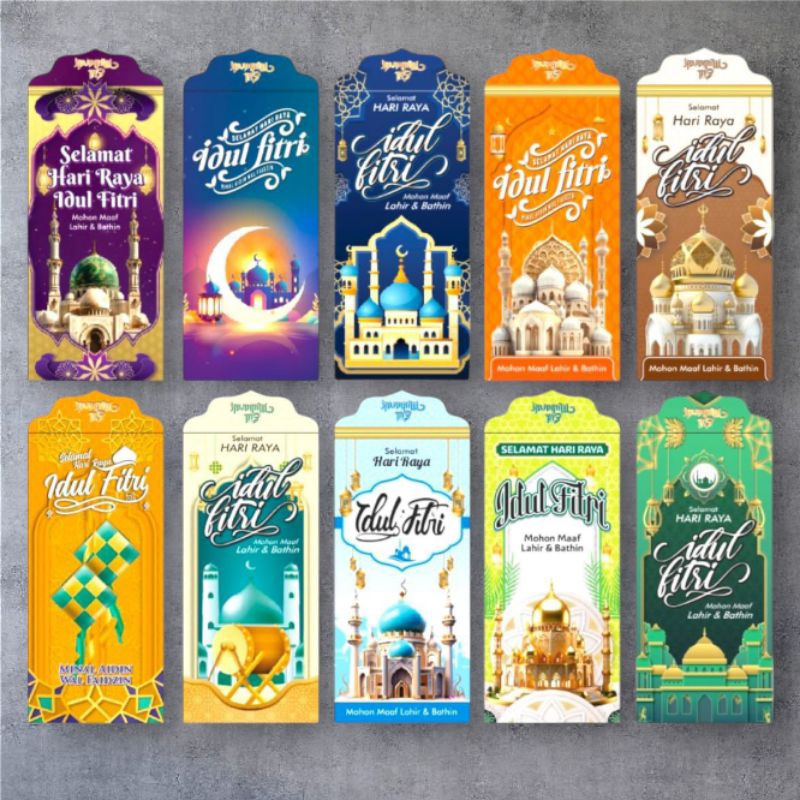 

Amplop /Angpau lebaran Besar uk.17x8cm isi 10 lembar MASJID amplop lebaran 2025