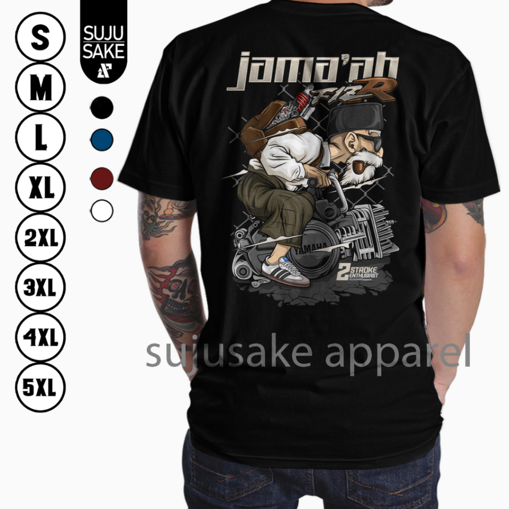 Baju Kaos Atasan Pria Laki Laki Yamaha Fizr Fiz R 2Tak 2 Tak Stroke Distro Original Bahan Katun Warn