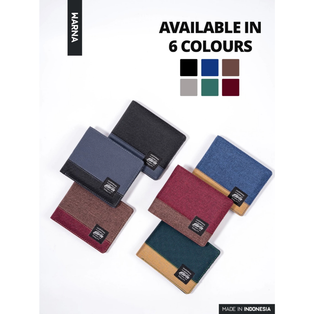 Dompet Pria Premium Kanvas JP13 – Dompet Tipis Stylish dengan Slot Kartu & Uang