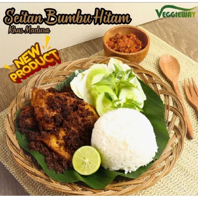 

Bebek / Seitan Bumbu Hitam Khas Madura Vegan Vegetarian