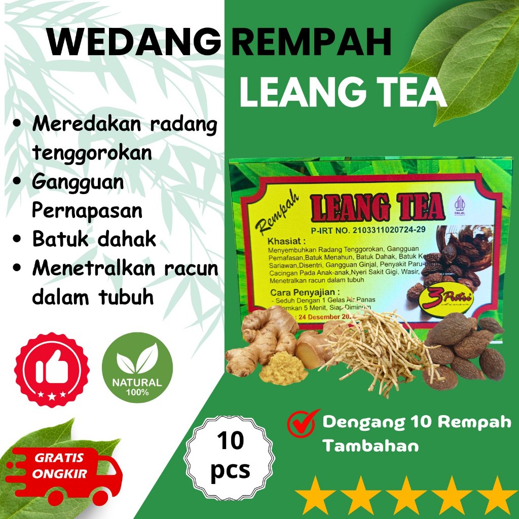 

Wedang Rempah Leang Tea - Teh Tempayang - isi 10 pcs Herbal Panas Dalam