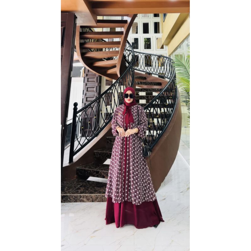 MALIKA SET HIJAB GAMJS MALAYSIA GAMIS CARDI