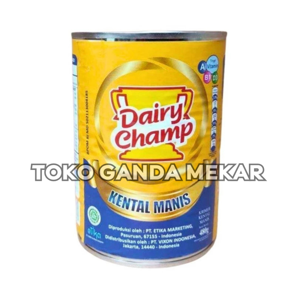 

SUSU KENTAL MANIS DAIRY CHAMP 500gr KALENG / KRIMER DAIRY CHAMP 500GR KALENG