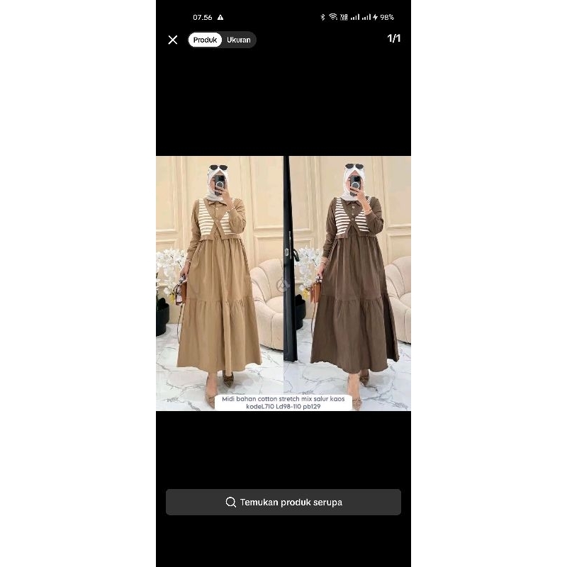 gamis rompi crinkle ld 110