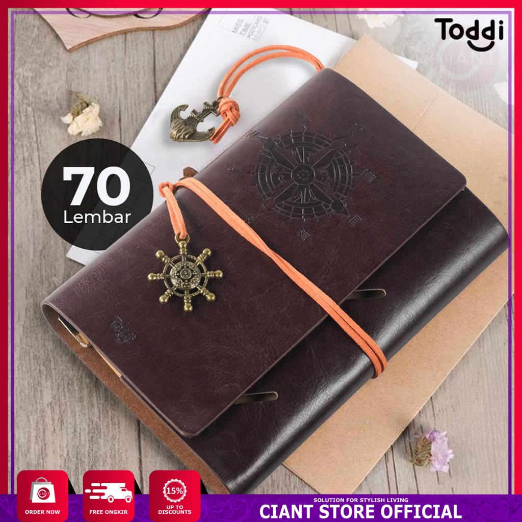 

NOTEBOOK CATATAN BUKU AGENDA JURNAL COVER KULIT TALI PENANDA KERTAS