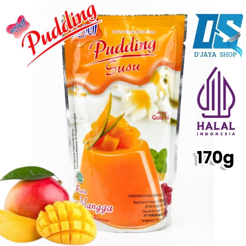 

Nutrijell Puding Susu | Puding Instan Mangga Pouch 170 g