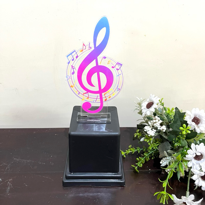 Piala Mic Piala Menyanyi Piala Nada Piala Musik Piala Musik Akrilik Custom