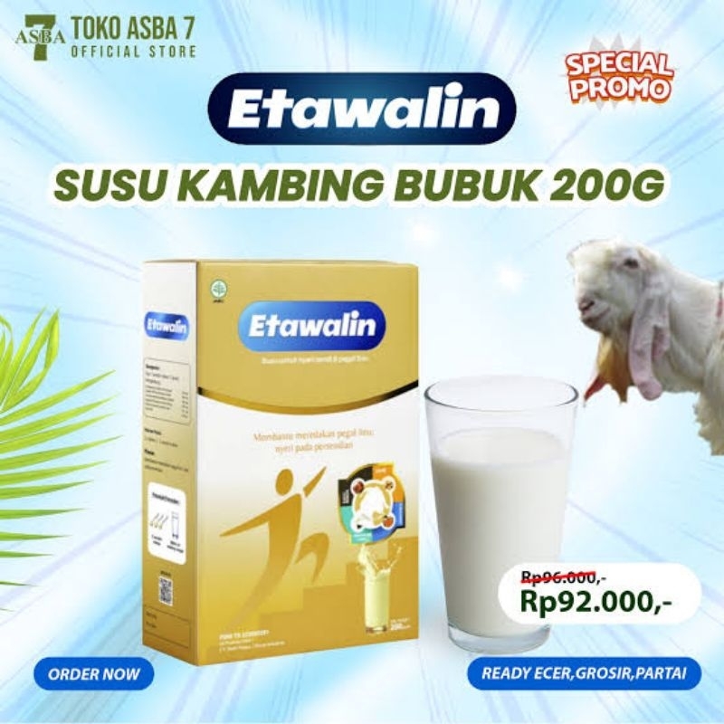 

Etawalin Susu Bantu Atasi Asam Urat Nyeri Sendi Dan Masalah Tulang Herbal BPOM