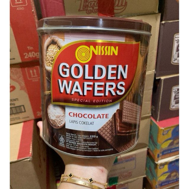 

NISSIN GOLDEN WAFERS KALENG COKLAT [ECER PERKALENG]