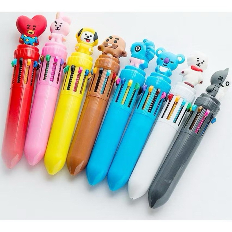 

AK (10 WARNA) Pulpen/PENA Kartun 10 Warna Pen Warna Warni Bolpoin Karakter Lucu