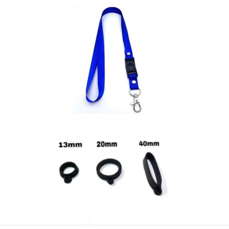 

Tali Lanyard BIRU BCA POLOS lebar 1,5 cm dan gratis 3 pcs karet oring.