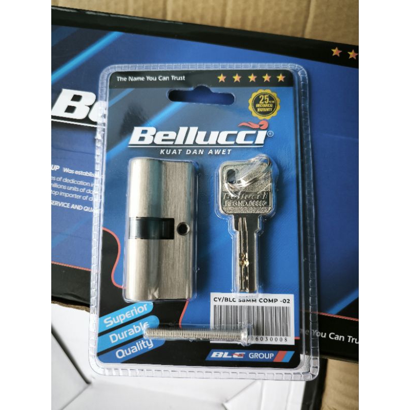 Cylinder Bellucci 58mm COMP / Kunci Kecil Bellucci / Kunci Tanggung Bellucci / Anak Kunci Bellucci /