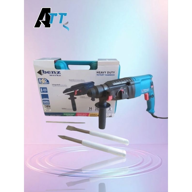 ROTARY HAMMER BENZ BZ8826 MESIN BOR BOBOK TEMBOK 3 MODE