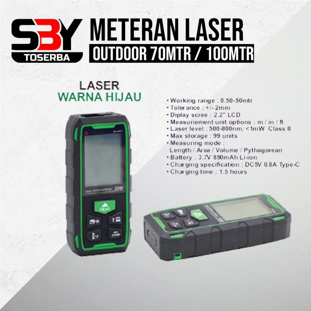 Meteran Laser Outdoor ALDO 70mtr / 100mtr